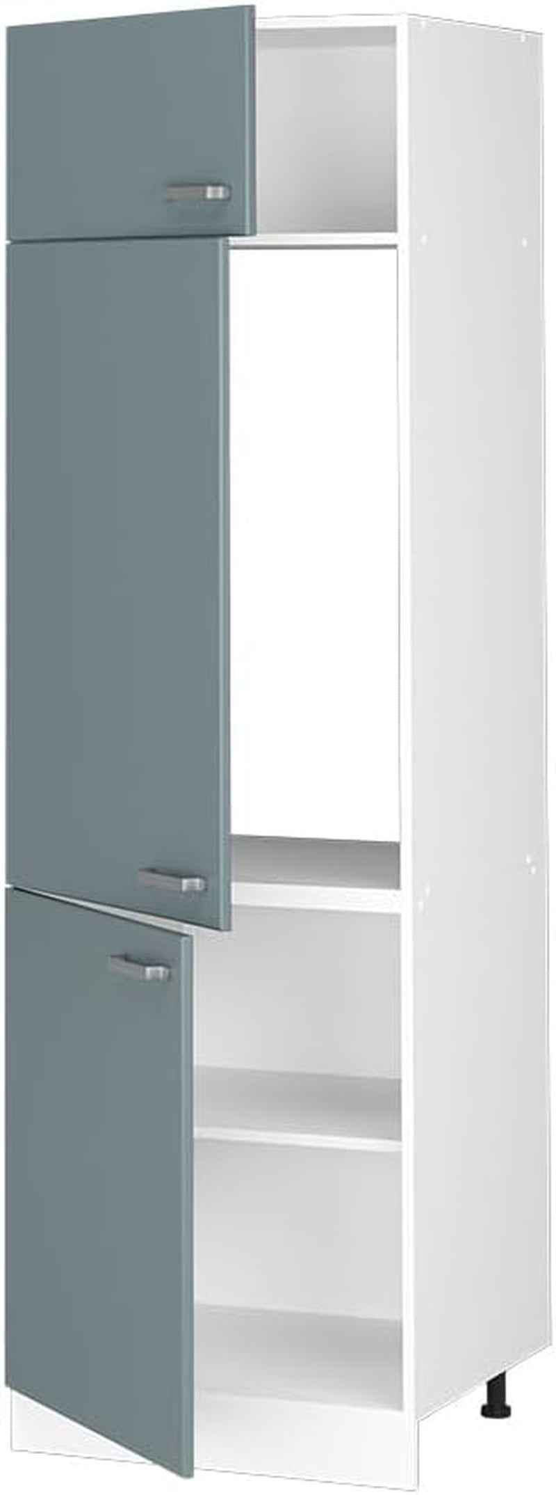 Armoire Pour Frigo R-Line, Bleu-Gris, 60Cm | Pour Une Combinaison Libre Au Sein De Systèmes De Cuisine Modulaires