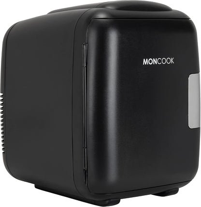 MONCOOK Mini Réfrigérateur - Mini Réfrigérateurs Portables Pour Les Soins De La Peau, La Médecine, La Nourriture Et Les Boissons - Fonction De Refroidissement Et De Réchauffement - 14L - Mono Noir