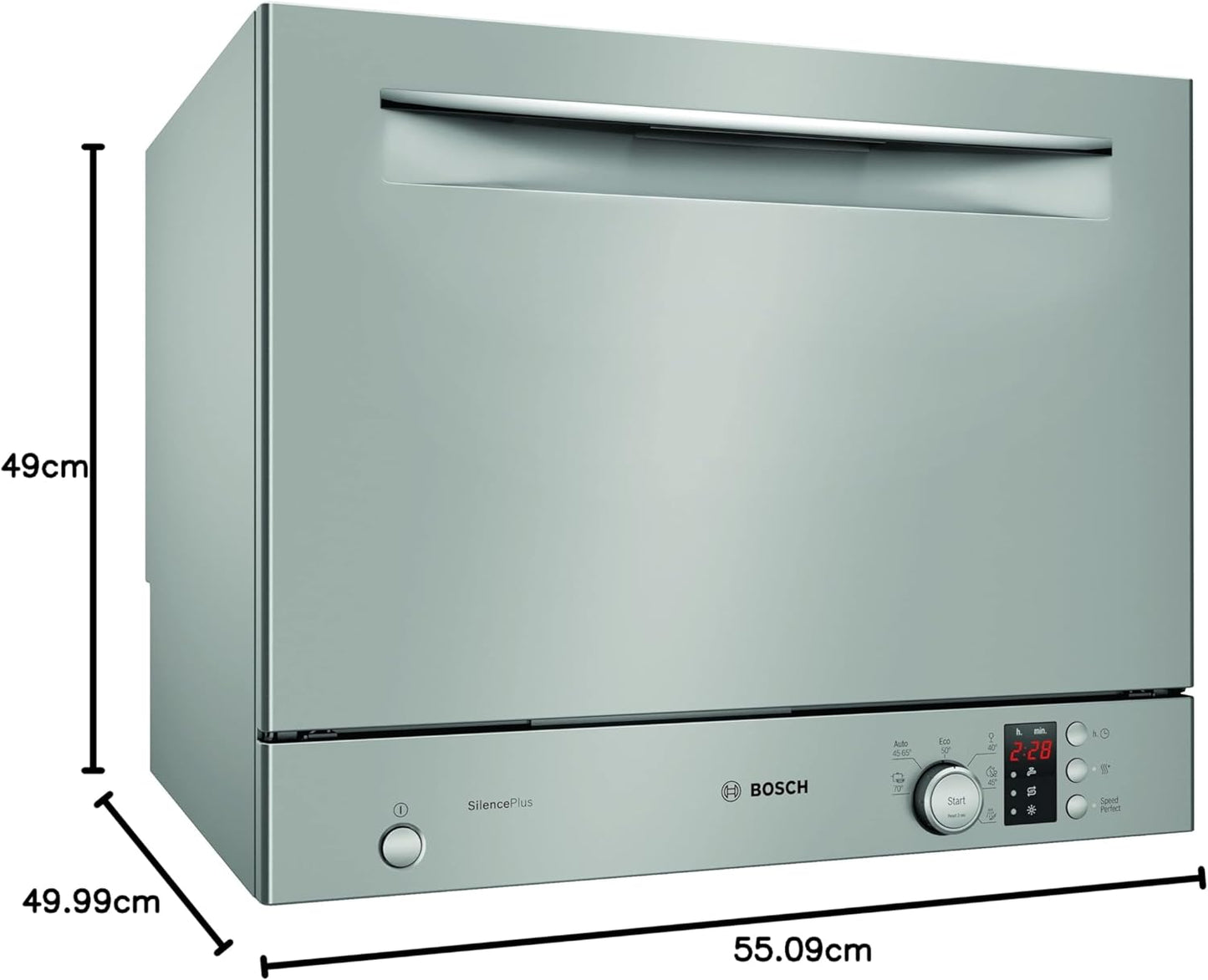 Elettrodomestici Lave-Vaisselle SKS62E38EU Compata, Classe A+, Argent