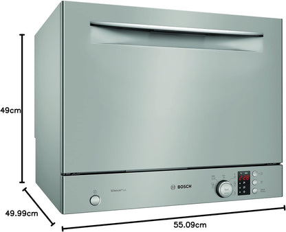 Elettrodomestici Lave-Vaisselle SKS62E38EU Compata, Classe A+, Argent