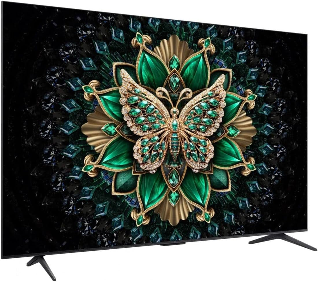 TCL 85C6K 85" Qd-Mini LED TV, 4K HDR Premium 1000Nits, Smart TV Avec Technologie Google TV (Dolby Vision IQ Et Atmos, Système Audio Onkyo 2.1, Motion Clarity Pro 144Hz, Game Master)