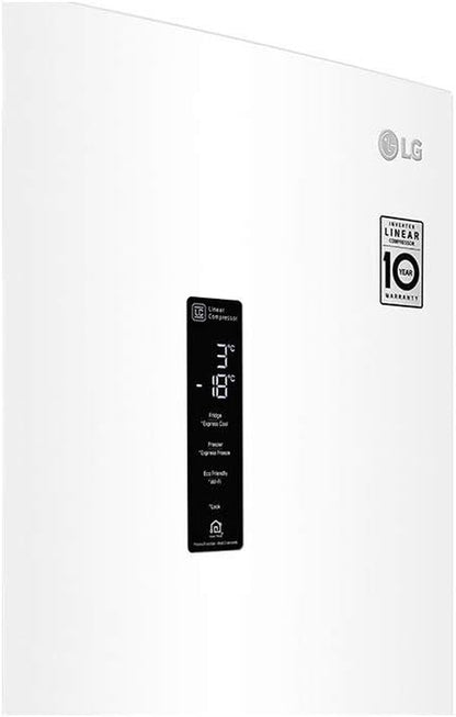 GBB72SWDMN Réfrigérateur Combi No Frost 203 Cm Avec Congélateur, Compresseur Smart Inverter, 384 Litres Blanc