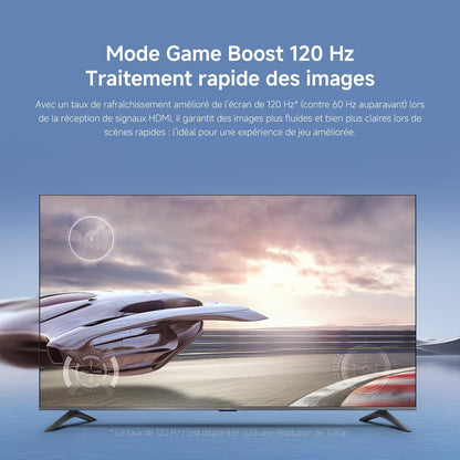 XIAOMI TV F Pro 75, 190 Cm (75 Pouces), 4K UHD QLED, Smart TV, Fire OS8, Contrôle Vocal Alexa, HDR10+, 60Hz Avec 120Hz Game Boost Mode, MEMC, 2Go+32Go, Compatible Avec Apple Airplay