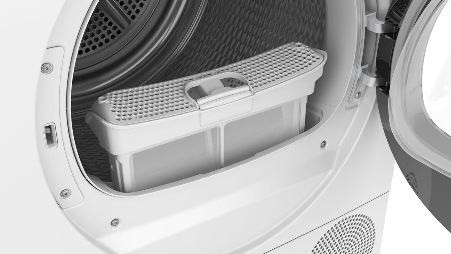 Bosch WQG1420DFR Série 6 - Sèche-Linge, Autodry | Blanc, 9 Kg, Pompe À Chaleur, Anti-Froissage, Option Demi-Charge, Séchage Rapide 40 Minutes