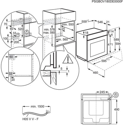 AEG Four Wifi Encastrable Série 7 Tft-Fulltouch Avec Assistant De Cuisson, Fabriqué En Allemagne, Auto-Nettoyage À Pyrolyse, Capteur De Température Centrale : Pour Une Cuisson Précise, 1 Extension