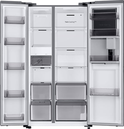 RH69B8921S9/EG Side-By-Side Réfrigérateur Latéral 178 Cm 645 Beverage Center, Dual Ice Maker, Twin Cooling+, No Frost+, Raccordement Eau Fraîche, Aspect Acier Inoxydable