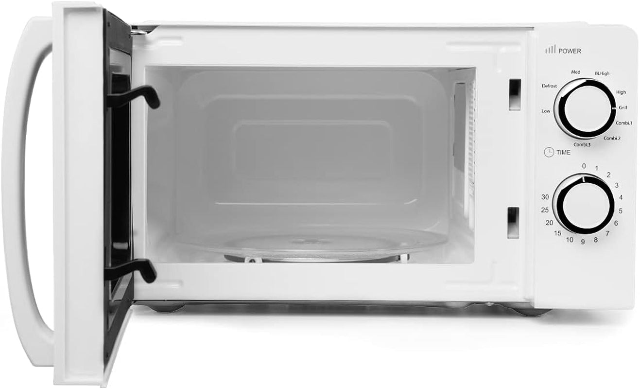 Mig 2130 Four À Micro-Ondes Avec Grill, 20 L De Capacité, 5 Niveaux De Fonctionnement Et 3 Fonctions Combinées, Minuterie Jusqu’À 30 Min, 700-900 W, Blanc