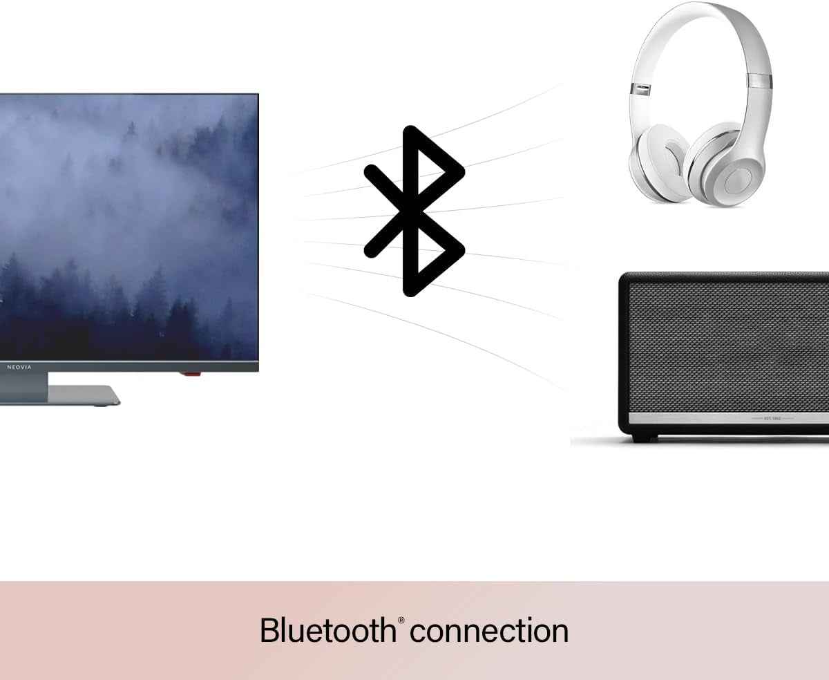 Smart TV 22" (55 Cm) Borderless - Android Connecté Internet Wifi Avec Bluetooth - 12V/24V/220V - Camping Car Camion Fourgon Poids Lourd Caravane Bateau Cuisine - Garantie 2 Ans