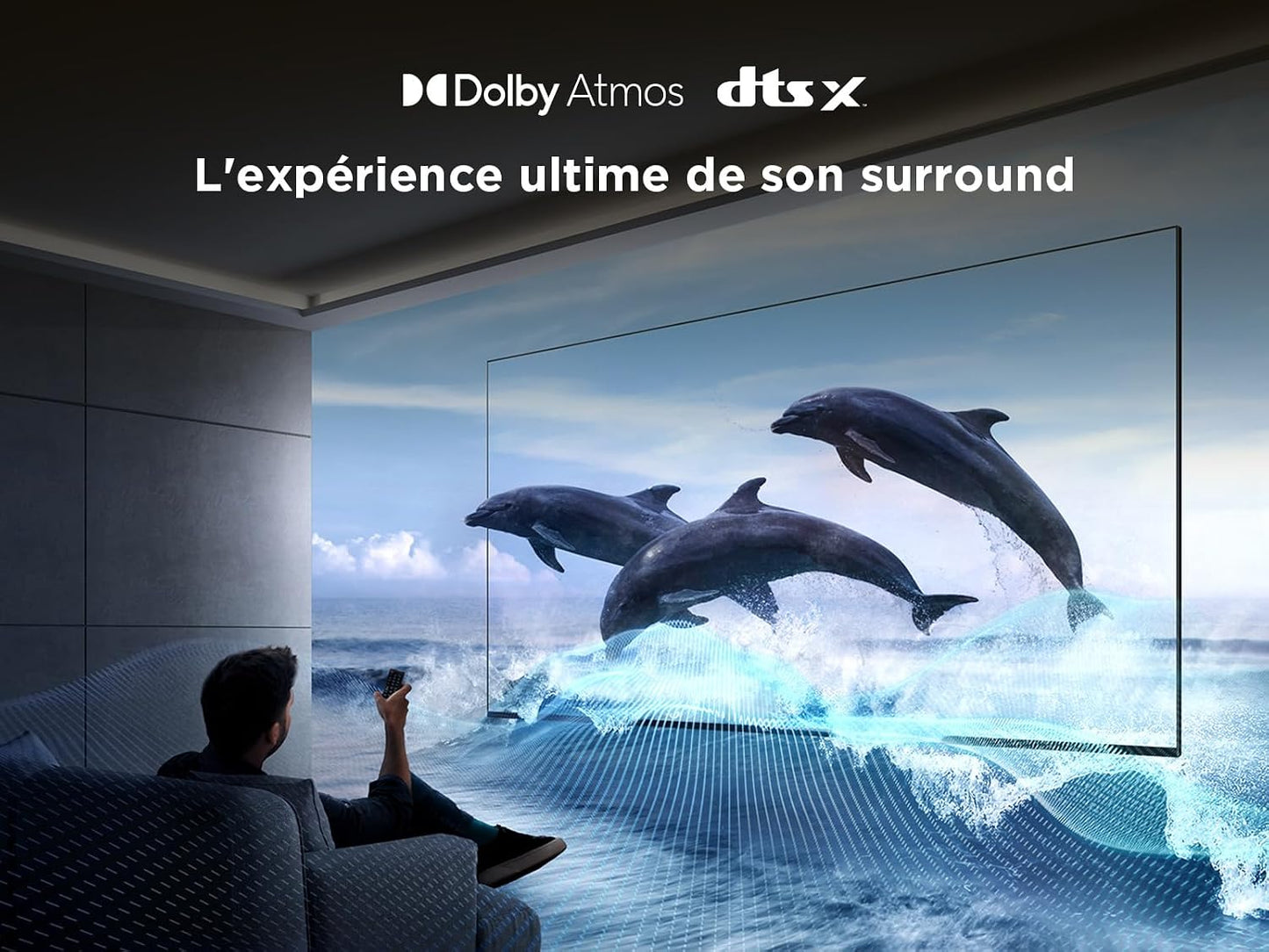 TCL 75T6C 75” QLED 4K HDR TV, Fire TV (Téléviseur Intelligent Avec Dolby Vision Et Atmos, HDR10+, Appuyez Et Demandez À Alexa)