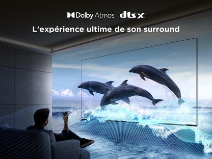 TCL 75T6C 75” QLED 4K HDR TV, Fire TV (Téléviseur Intelligent Avec Dolby Vision Et Atmos, HDR10+, Appuyez Et Demandez À Alexa)