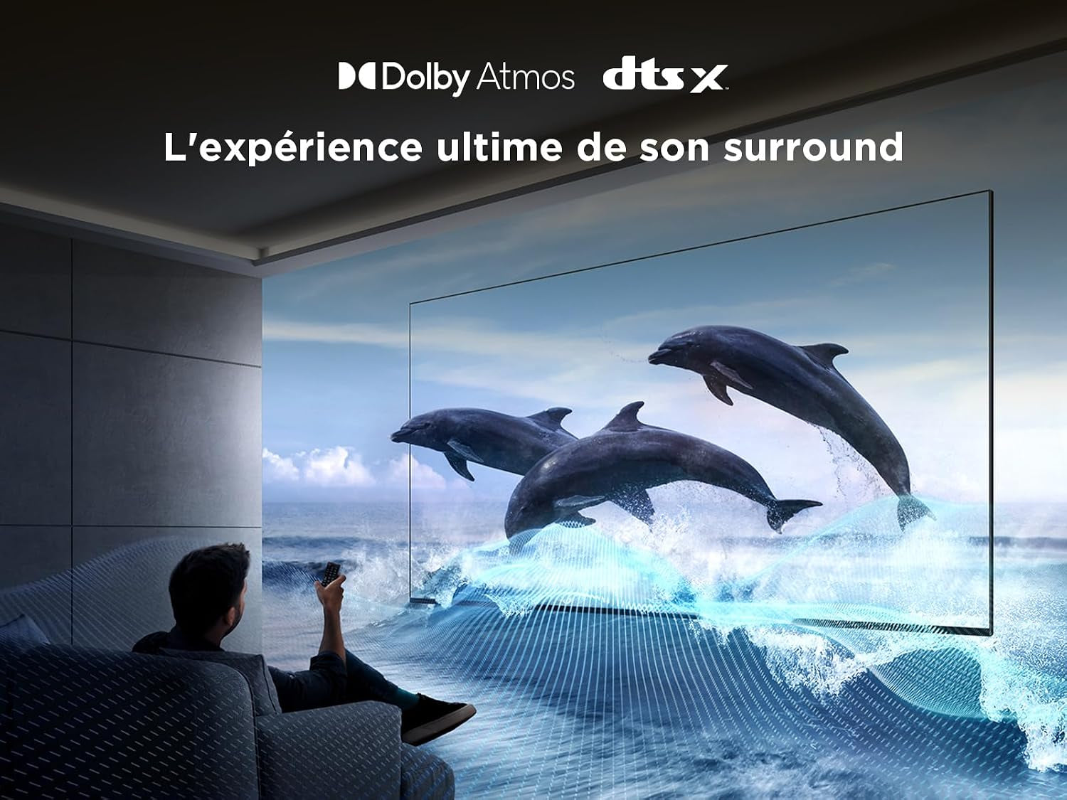 TCL 55T6C 55” QLED 4K HDR TV, Fire TV (Téléviseur Intelligent Avec Dolby Vision Et Atmos, HDR10+, Appuyez Et Demandez À Alexa)