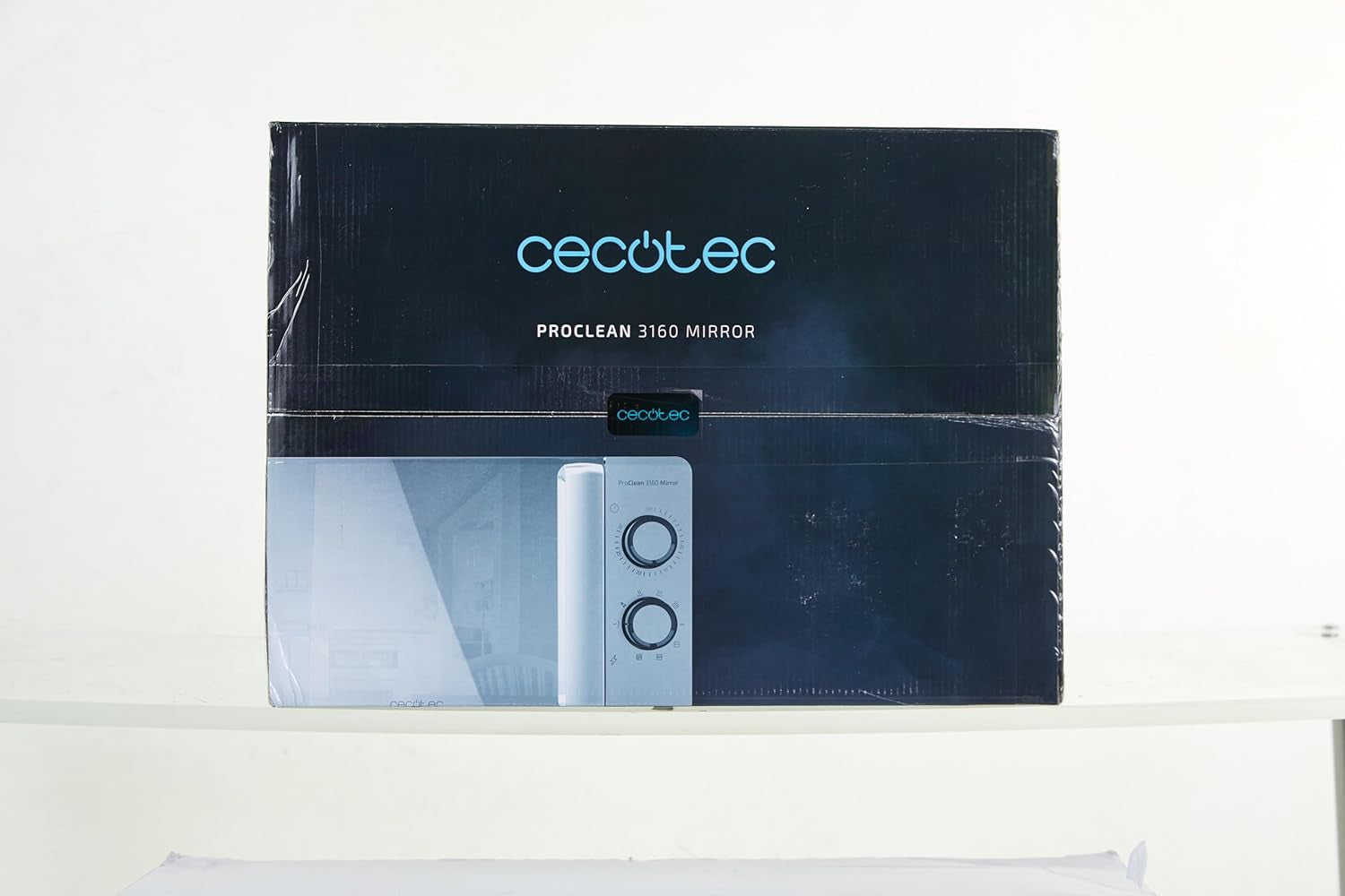 Micro-Ondes Proclean 3160. Revêtement Ready2Clean Pour Un Meilleur Nettoyage, Technologie 3D WAVE, Grill 800 W, 20 L. Design Élégant Avec Porte, 6 Niveaux, Argenté Miroir.