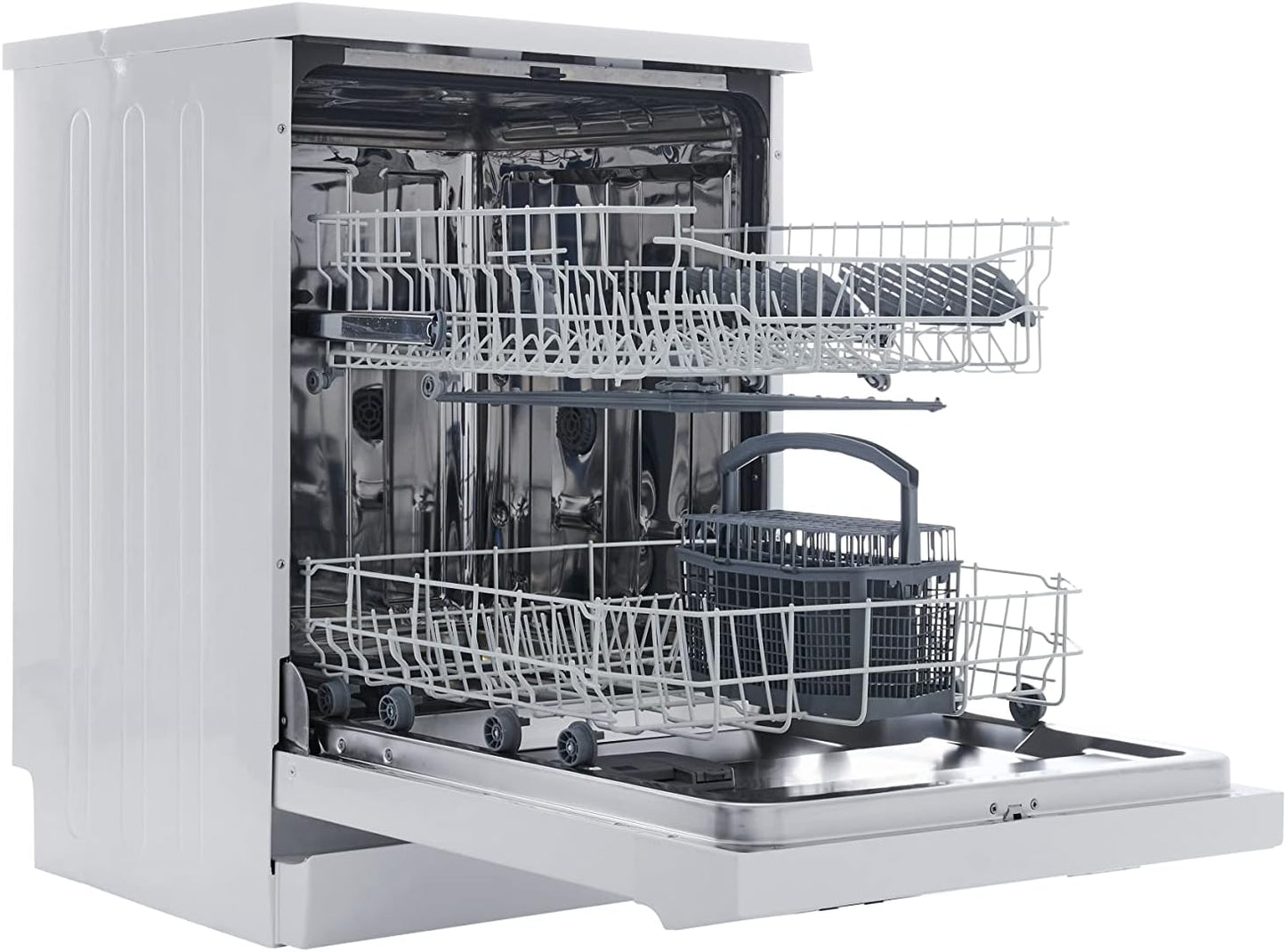Respekta Lave-Vaisselle Autonome 60 Cm Blanc / Lave-Vaisselle Avec Panier À Couverts Flexible / 5 Programmes / Départ Différé / 12 Couverts / GSPS60V / Silencieux 52 Db