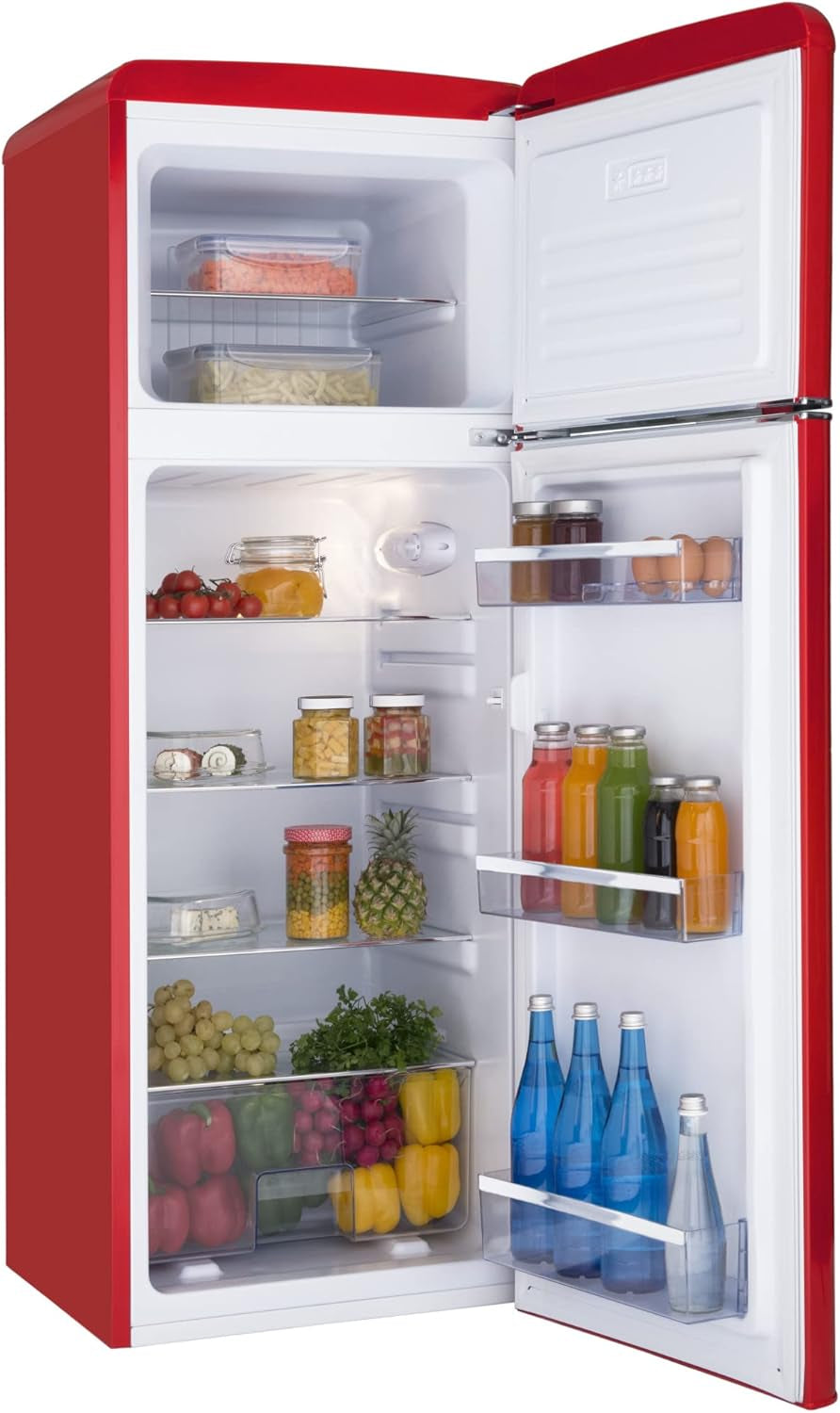 Amica KGC15630R Réfrigérateur-Congélateur Autoportante 213 L E Rouge