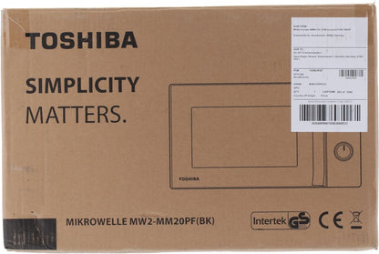 Micro-Ondes Solo 20L MW2-MM20PF(BK), Micro-Ondes Sur Pied, 800W, 5 Niveaux De Puissance, Avec Décongélation Facile, Éclairage LED À L'Intérieur, Noir