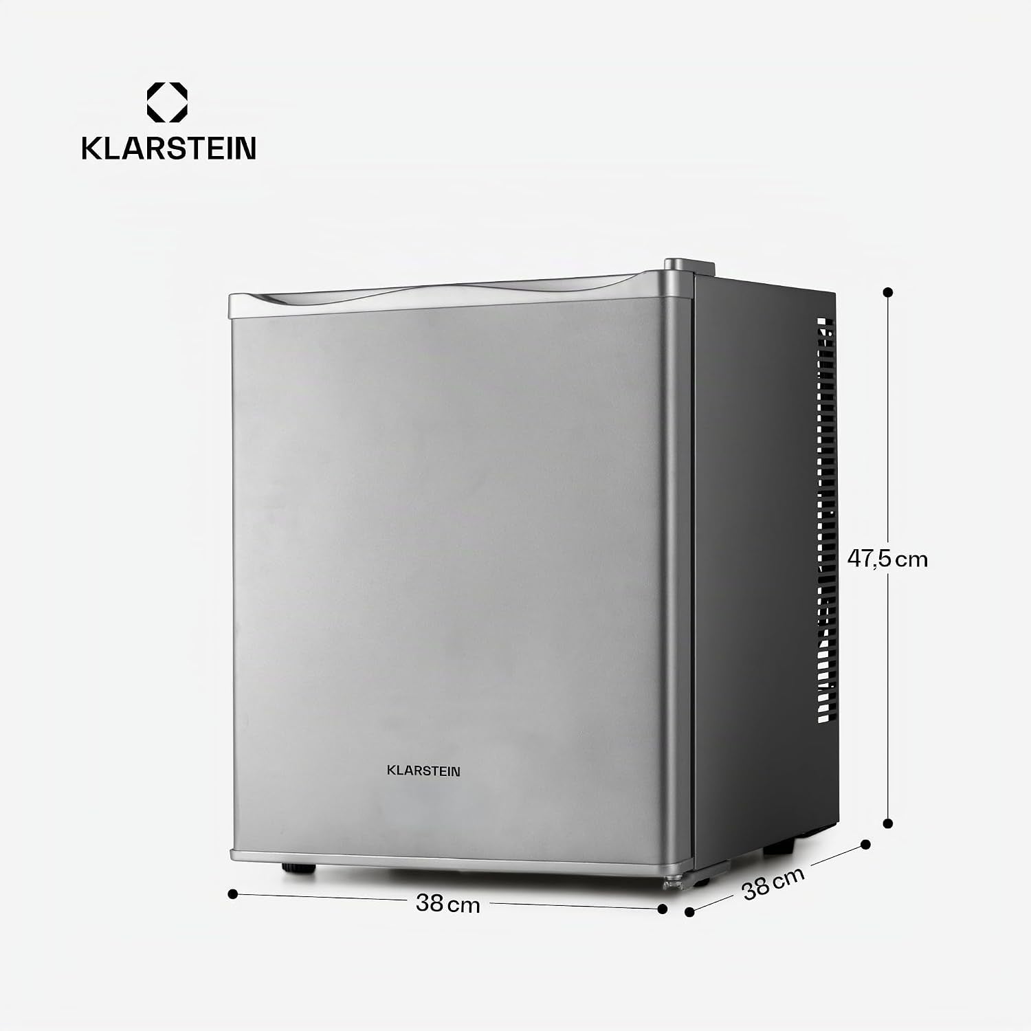 KLARSTEIN Mini Frigo De Chambre De 23L Pour Snacks Et Boissons, Petit Frigo Top Silencieux, Mini Bar, Petit Réfrigérateur Camping, Cosmetique, Refrigerateur Avec Étagères Réglables, 5-15°C
