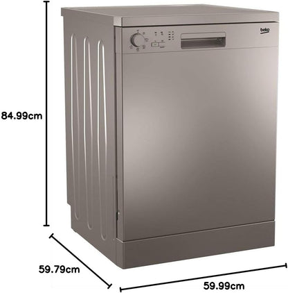 Beko DFN05311S Lave-Vaisselle Autonome 13 Places A+ - Lave-Vaisselles (Autonome, Argent, Taille Maximum (60 Cm), Argent, Argent, Boutons, Rotatif)
