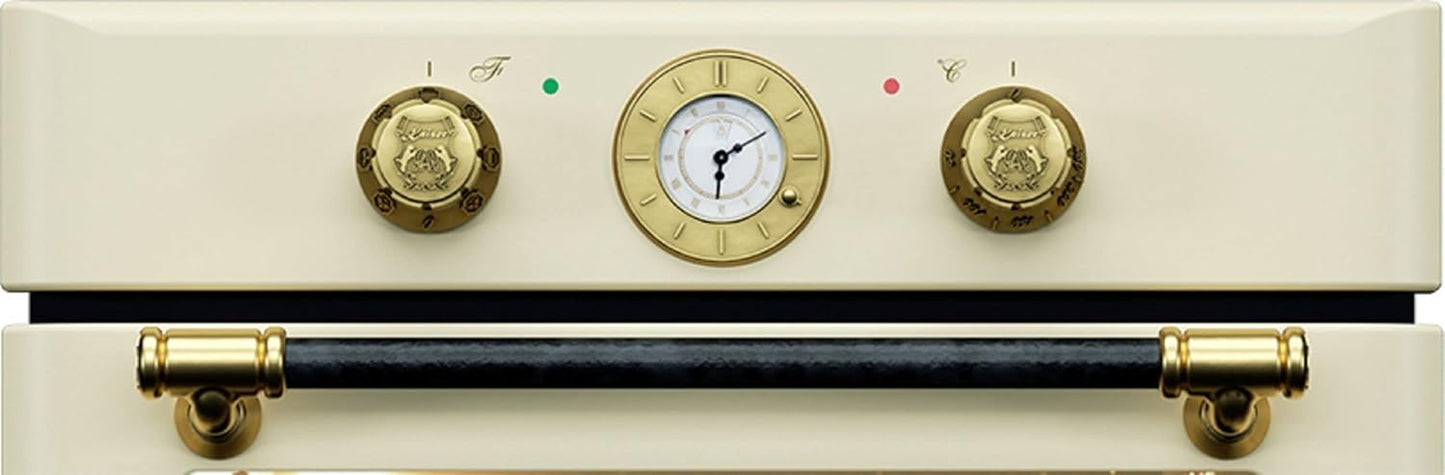 Kaiser Appareils De Cuisine Four Encastrable "EH 6432 Elfbe", Retro Four Électrique Encastrable, Autonome, 68 L, Tournebroche, 10 Fonctions,Fonction Pizza