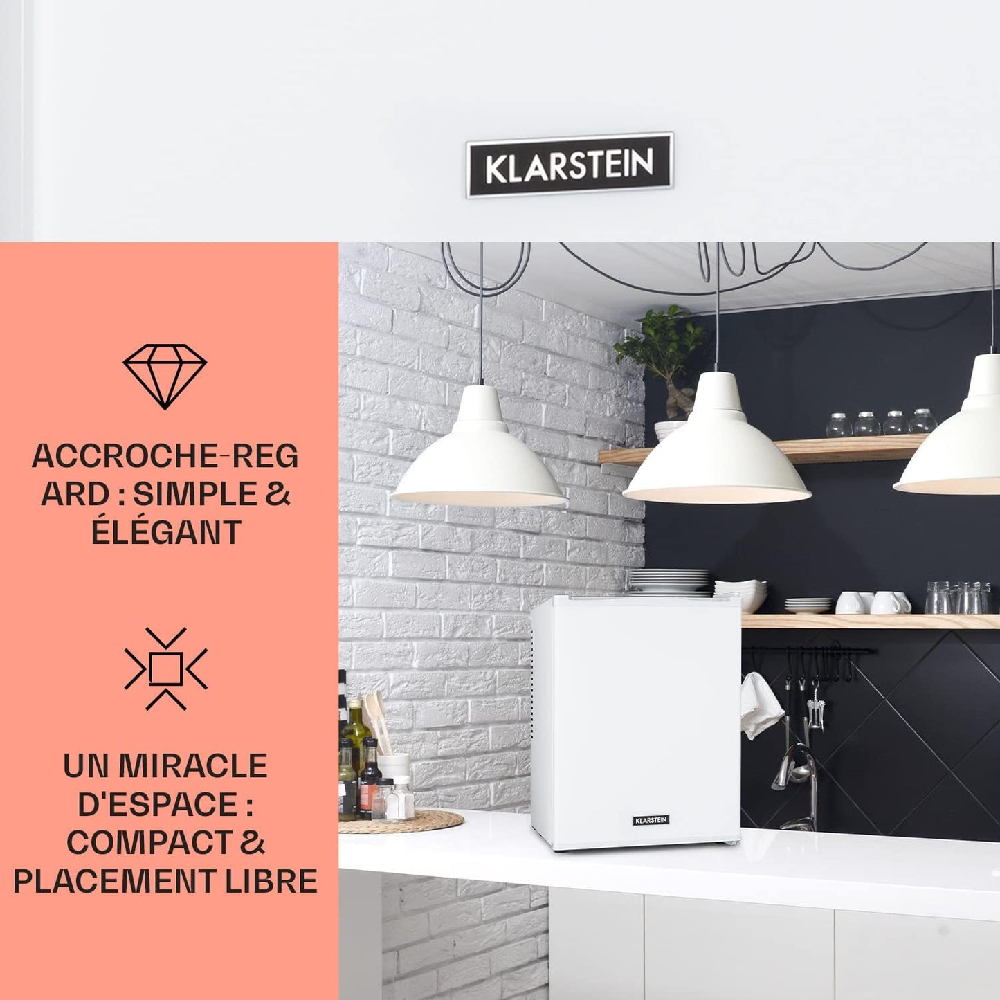 Mini Frigo De Chambre De 33L Pour Snacks Et Boissons, Petit Frigo Top Silencieux, Mini Bar, Petit Réfrigérateur Camping, Mini Frigo Cosmetique, Refrigerateur Avec Étagères Réglables, 5-15°C