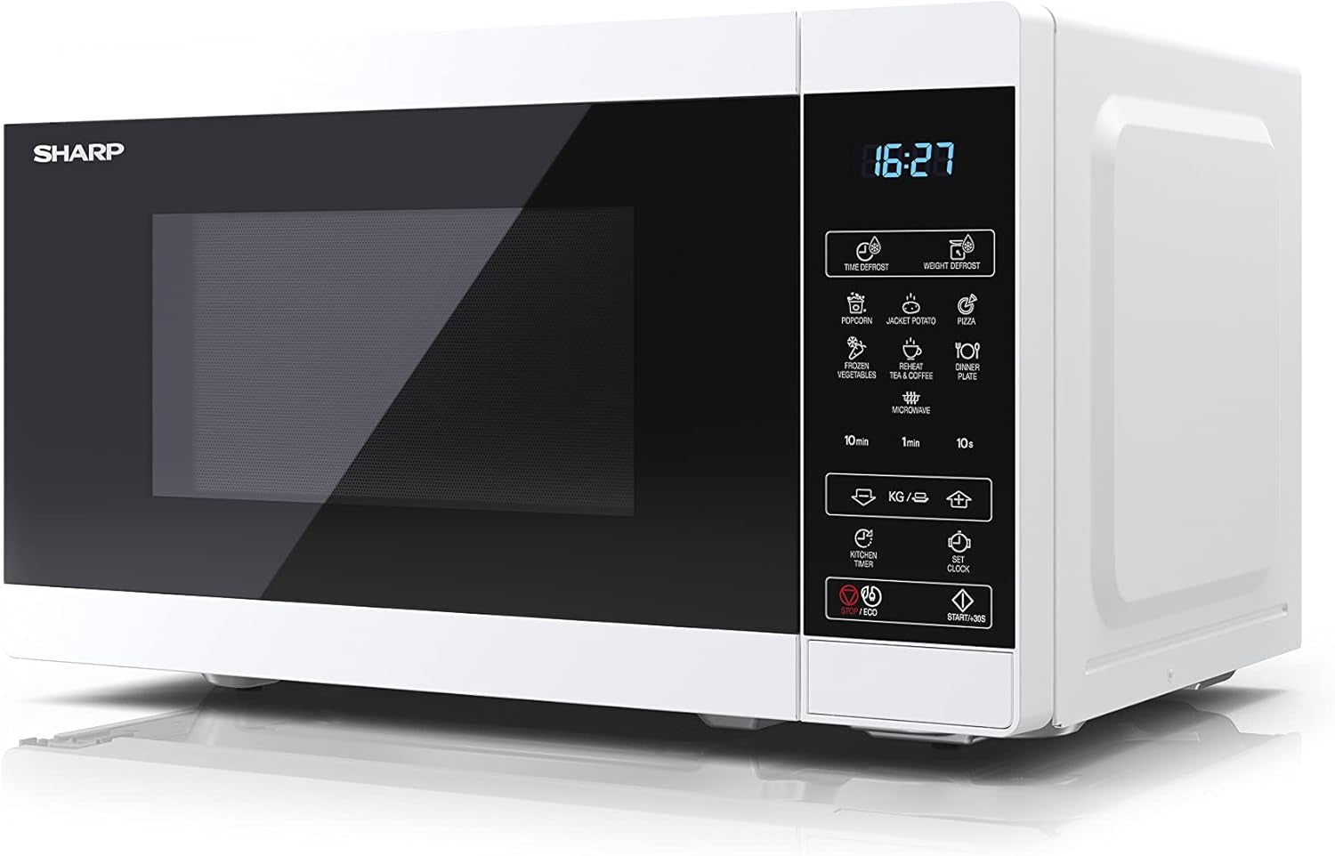 YC-MS02E-W Micro-Onde Comptoir Micro-Ondes Uniquement 20 L 800 W Noir, Blanc