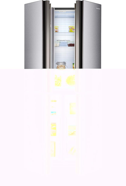 Hisense RQ515N4AC2 Frigo Américain Autoportante 427 L E Métallique, Argent