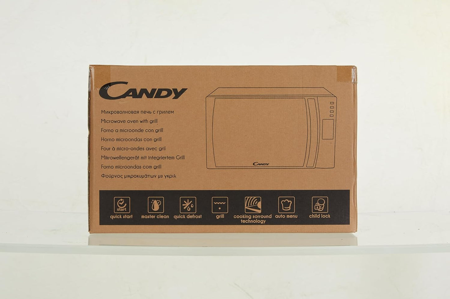 CMXG20DW Micro-Ondes Grill,Puissant 700W + 1000W, 20L,Programmateur Digital,10 Menus Automatiques+5 Niveaux De Puissance,Fonction Silence & Éco,Décongelation Auto,Sécurité Enfant, Blanc