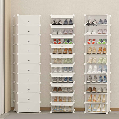 Meuble Chaussure, 10 Niveaux Meuble À Chaussure, Etagere Chaussure | Pour 20 Paires De Chaussures, Rangement Chaussure Chaussure Entree Pour Entrées, Chambres Et Couloirs, Blanc
