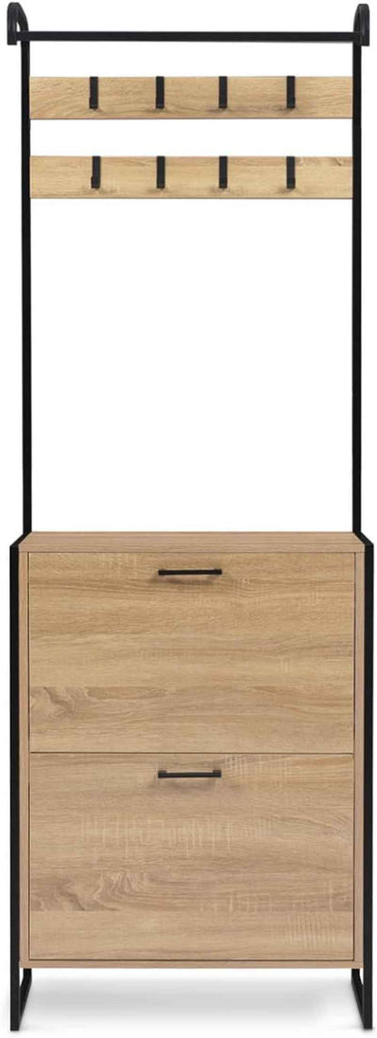 - Vestiaire D'Entrée LUIS Meuble Chaussures 2 Portes Design Industriel
