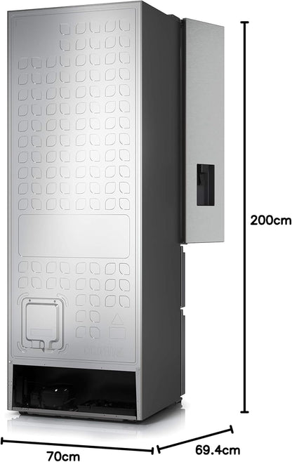 Hisense RF632N4WIE Réfrigérateur Congélateur À Porte Française, Nofrostplus, Compresseur Inverter, Distributeur D'Eau, Crispzone, 200 Cm, Partie Réfrigérateur 336 L, Partie Congélateur 149 L, 38 Db,