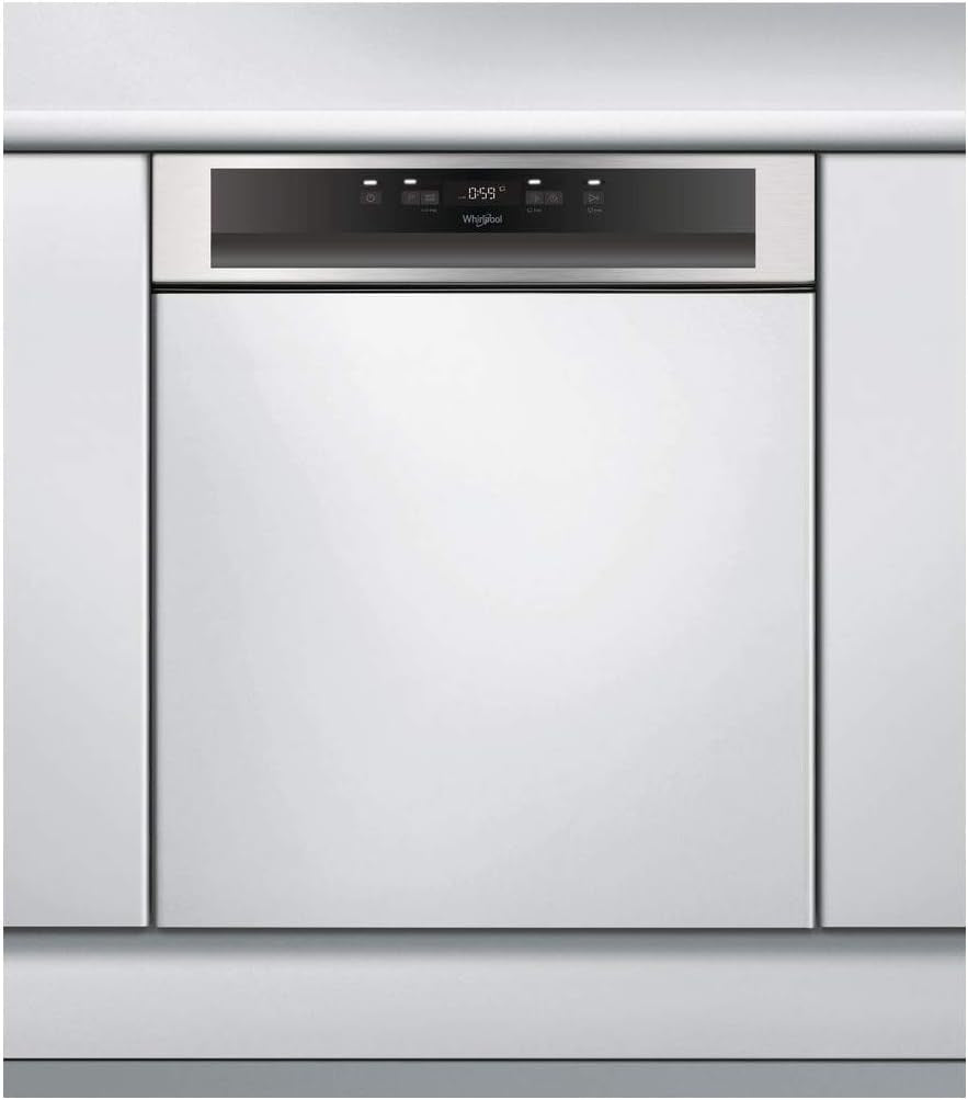 Lave Vaisselle Encastrable Whirlpool WBC3C26X - Lave Vaisselle Integrable 60 Cm - Classe A++ / 46 Decibels - 14 Couverts - Intégrable Bandeau : Inox