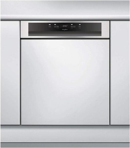 Lave Vaisselle Encastrable Whirlpool WBC3C26X - Lave Vaisselle Integrable 60 Cm - Classe A++ / 46 Decibels - 14 Couverts - Intégrable Bandeau : Inox