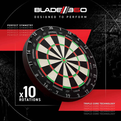 Blade Serie – Cible De Fléchettes Steeldart Professionnelle Série Blade – Cible Steeldart Professionnelle Homologuée Tournoi PDC – Blade X | 360 | Blade 6