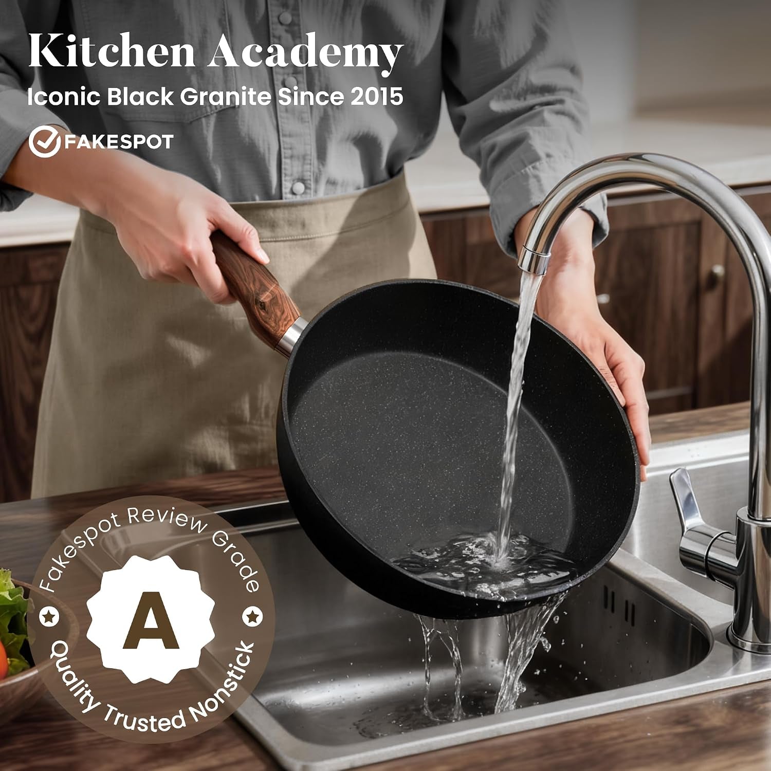 Batterie De Cuisine Induction 12 Pièces Antiadhésives | Noir Granite Set De Poêles Et Casseroles, 100% Sain Et Sans PFOA Ni PFOS, Compatible Avec Toutes Les Plaques De Cuisson