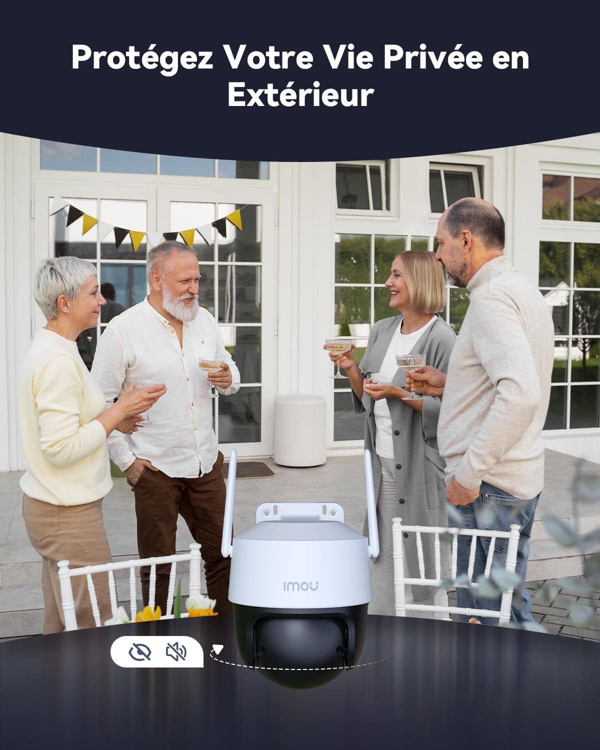 3K(5MP) Lot De 2 Caméras Surveillance Wifi Extérieure 360° | Vision Nocturne Couleur 30M, Détection De Personne/Véhicule, Suivi Intelligent, IP66, Wifi 2.4Ghz/Wifi 6,Audio Bidirectionnel