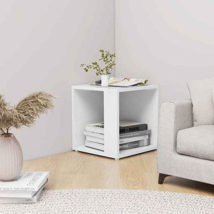 Table D'Appoint Table Basse Table De Canapé Bout De Canapé Armoire D'Angle Salle De Séjour Salon Intérieur Blanc 33X33X34,5 Cm Aggloméré
