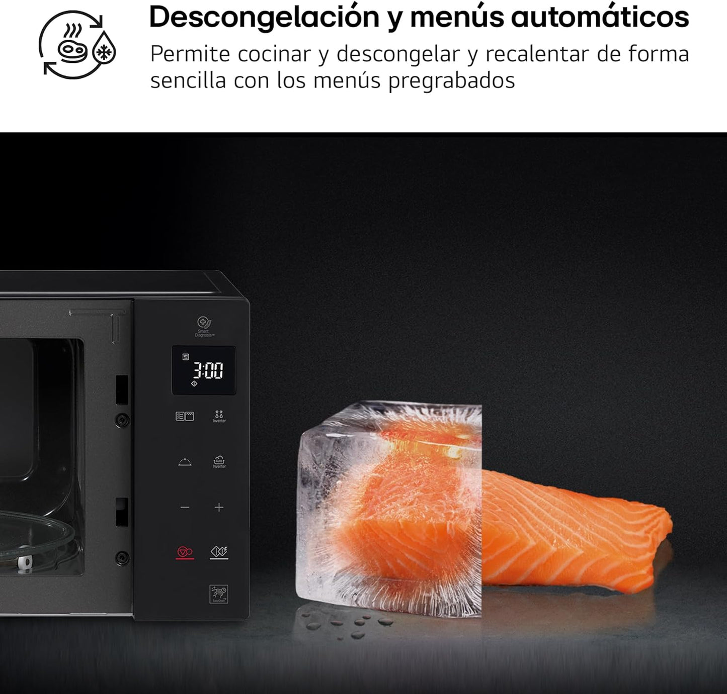 MH6535GDS Comptoir De Cuisine Four À Micro-Ondes Smart Inverter Avec Gril À Quartz, 25 L, 1000 W, Programmes Automatiques, Niveaux De Puissance Réglables, Cuisson À Vapeur, Noir