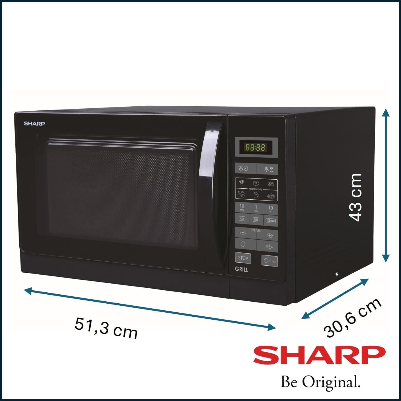 R-742BKW Micro-Ondes Gril 25 Litres - Noir