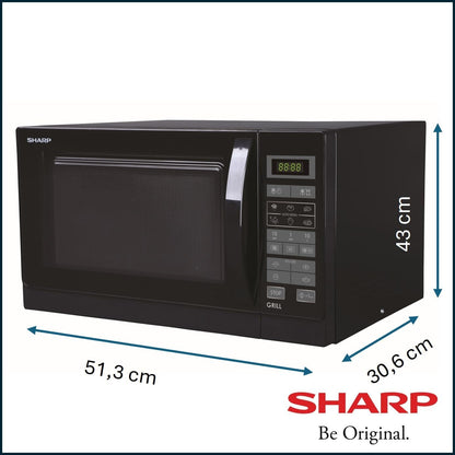 R-742BKW Micro-Ondes Gril 25 Litres - Noir