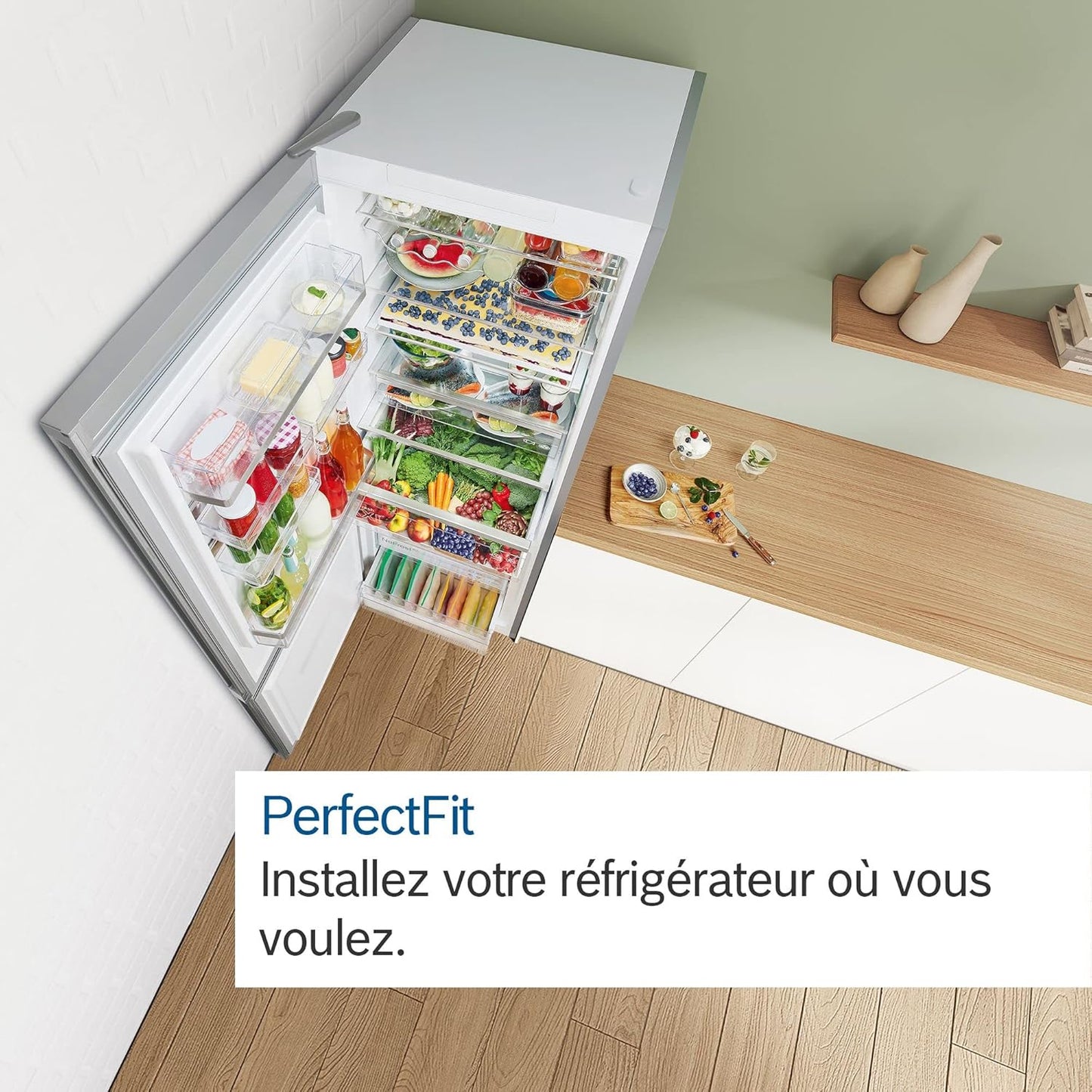 KGN36NLEA Série 2, Réfrigérateur Combiné Pose-Libre - 305L - L 60Cm X H 186Cm - Inox Argent