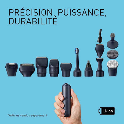 MULTISHAPE Système Modulaire De Soins Corps, Cheveux Et Visage - ER-CBL1 : Unité Principale Étanche Avec Batterie Rechargeable Li-Ion
