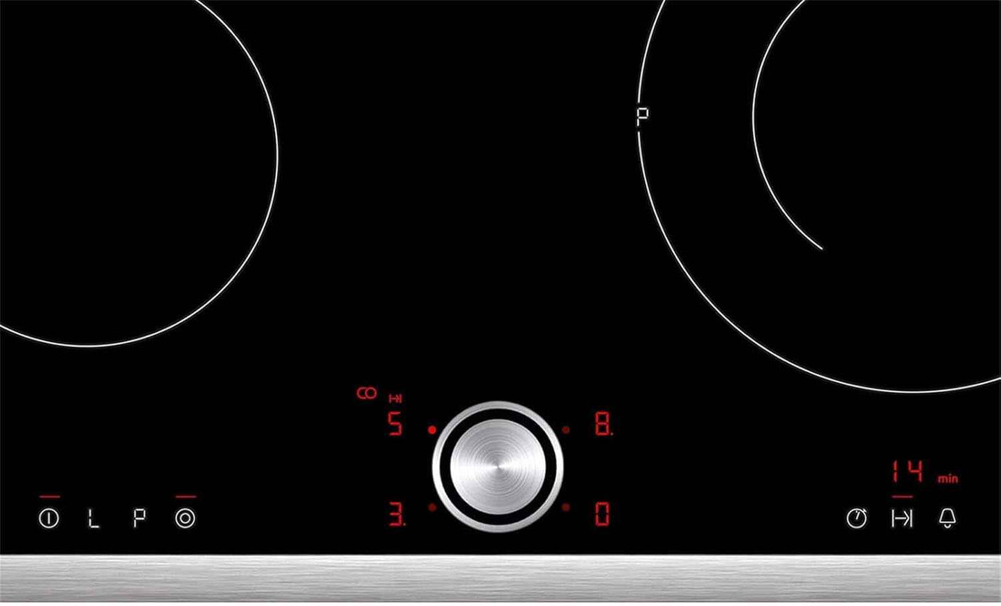 Plaque De Cuisson Électrique T16BT76N0 N70/60 Cm/Twistpad/Zone De Rôtisserie/Vitrocéramique, Cadre En Acier Inoxydable Avec Plateau Rotatif