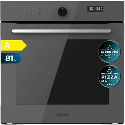 Four Encastrable Multifonction 60 Cm Bolero Hexa AF316000 Glass Grey A. 3400W, 81L, 11 Fonctions Avec Airfryer Master, Pizza Master, Steam Asisst, Steam Easyclean, Cuisson 3D, Décongélation
