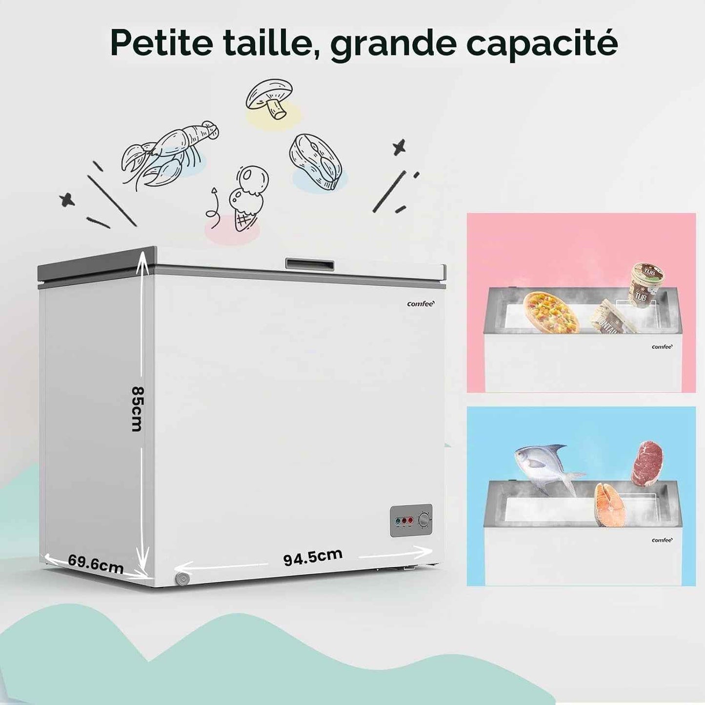 RCC201WH6(E) Congélateur / 82 Kwh/An / 85 Cm De Haut / 200 L/Compresseur Inverseur / 41 Db/Faible Volume/Convient Pour Différents Scénarios D'Utilisation/Régulateur De Température