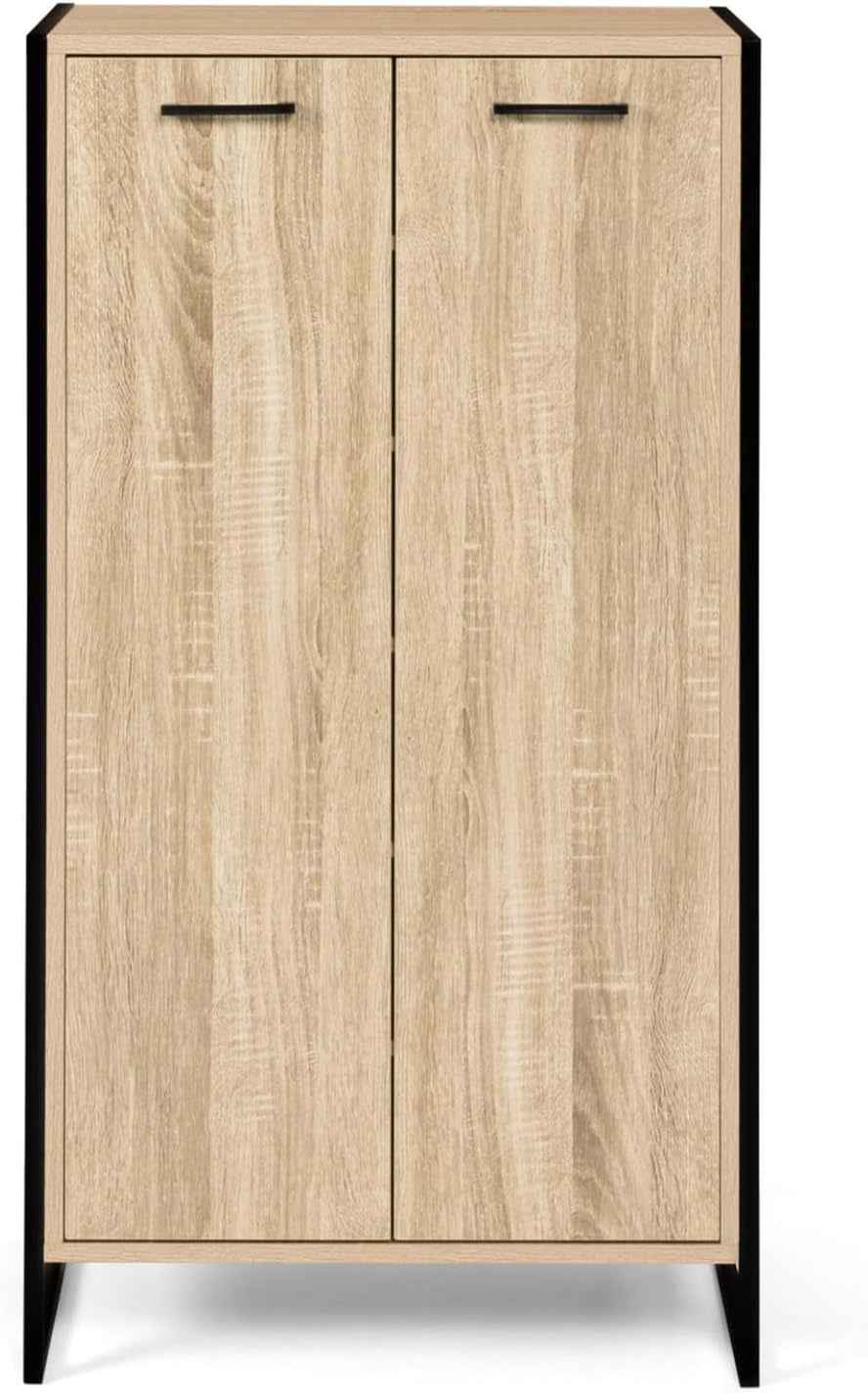 - Armoire À Chaussures 18 Paires Luis 2 Portes Design Industriel