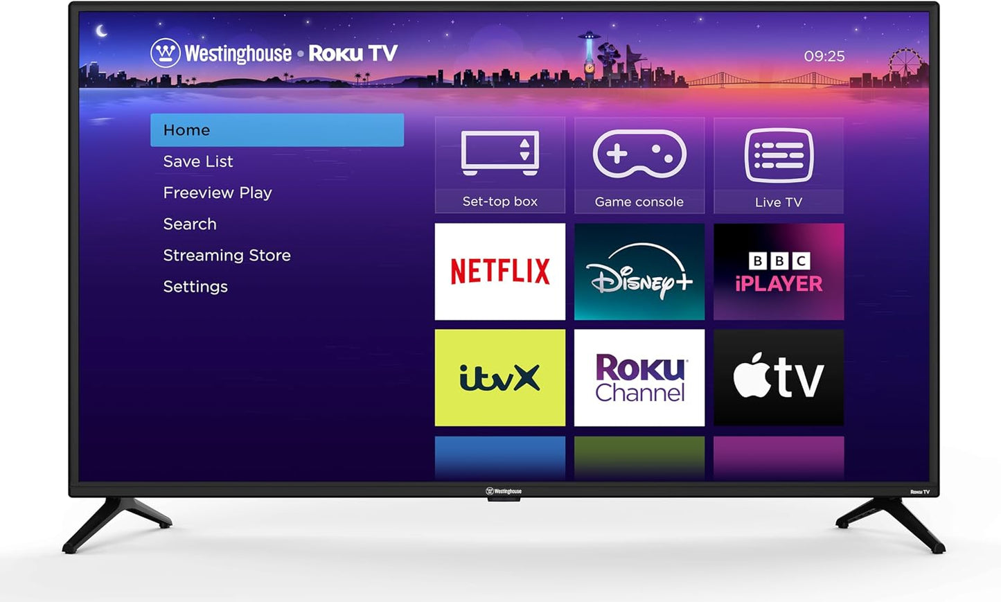 Roku Téléviseur Intelligent Full HD 1080P De 40" Avec Dolby Audio, HDR, Apple TV+, BBC, Netflix, Freeview Play, Dolby Vision Télévision Avec Port USB HDMI, Grand Écran 40"
