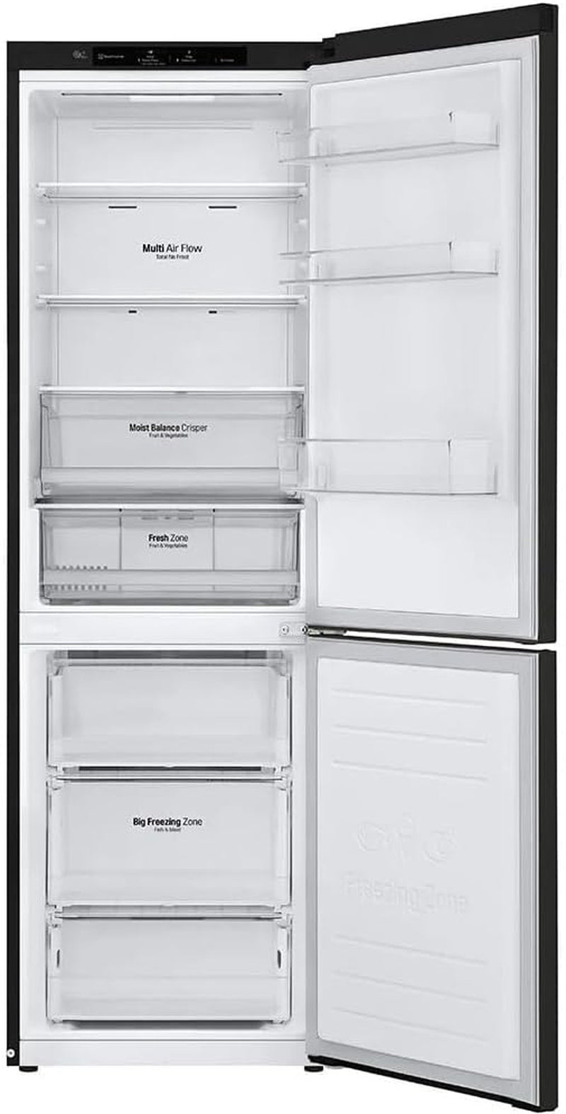 Réfrigérateurs Combinés 341L Froid Ventilé  59.5Cm E, GBB61BLJEN