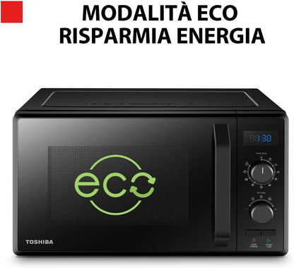 MW2-AG23P (BK) Four À Micro-Ondes Avec Grill Et Cuisson Combinée, 23 L, 8 Menus Facile, Pivotant Avec Mémoire De Position, 900 W, Grill 1050 W, 48,5 X 40,3 X 29,6 Cm, Noir