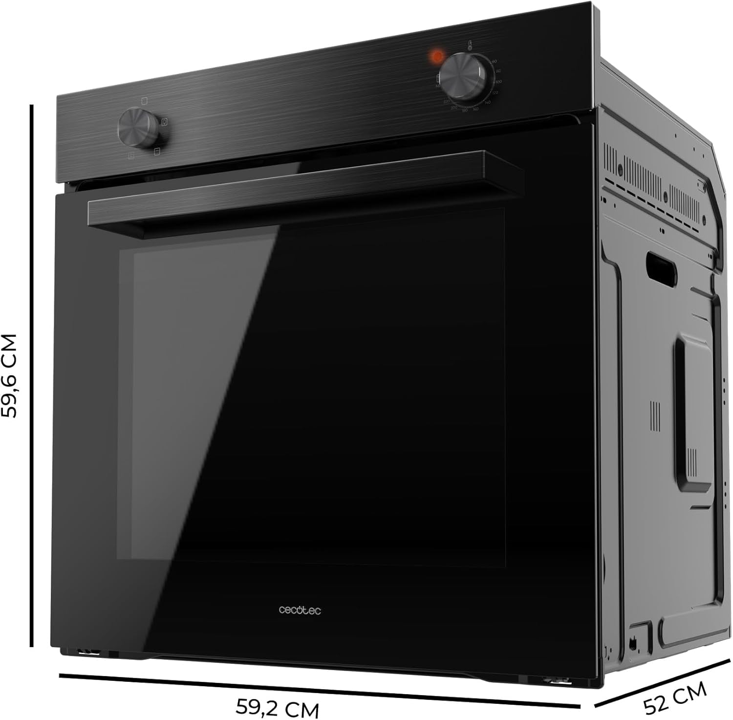 Four Encastrable Bolero Hexa C126000 Black A. 2800 W, Capacité De 77 L, 4 Fonctions, Steam Assist, Steam Easyclean, Cooling Fan, Triple Vitrage, Classe Énergétique A, Lumière Intérieure.