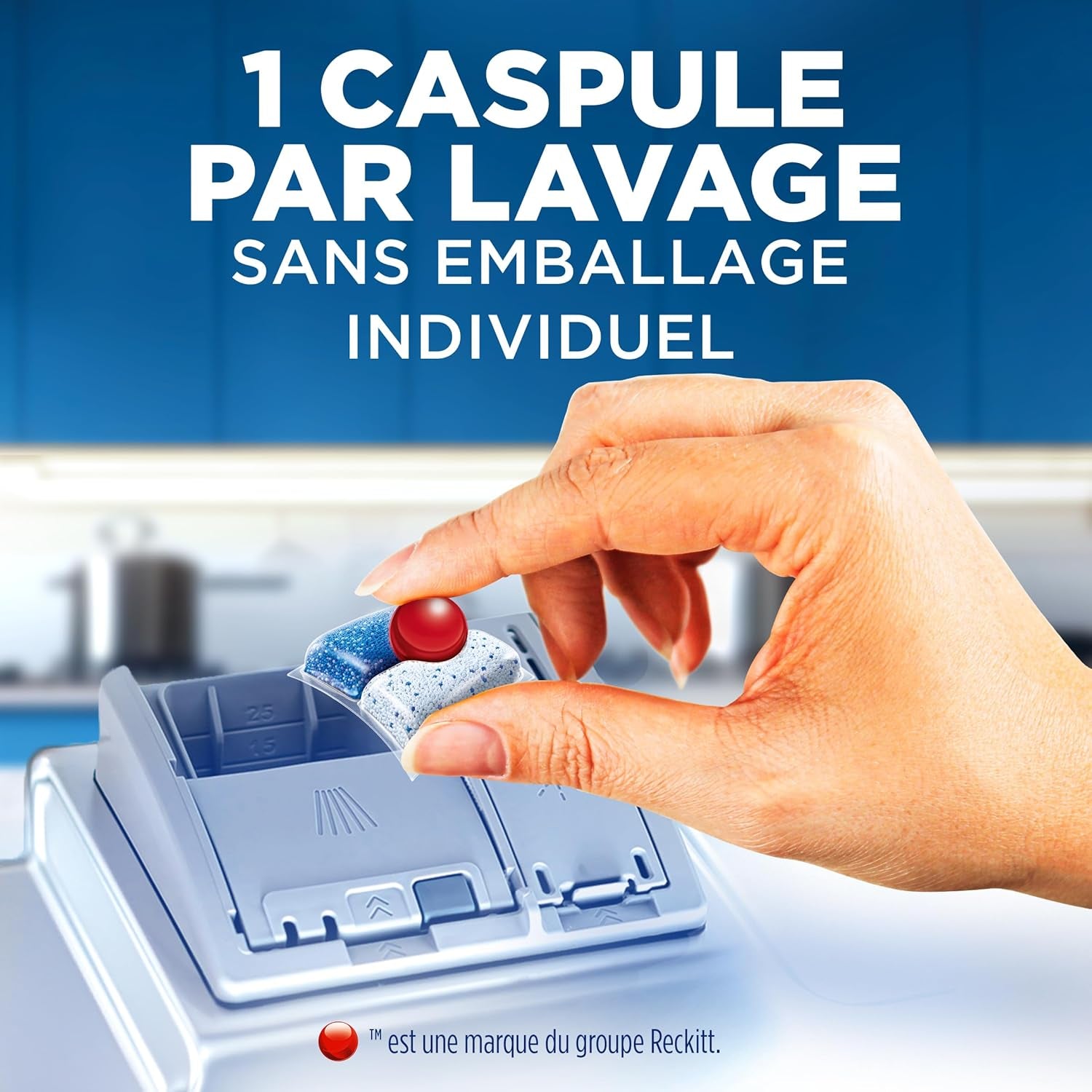 Quantum Infinity Shine Pastilles Lave-Vaisselle, Elimine Les Taches Tenaces, 83 Capsules