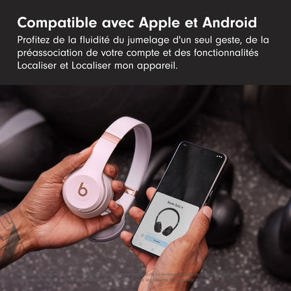 Solo 4 – Casque Supra-Auriculaire Sans Fil Bluetooth, Apple Et Android Compatible, 50 Heures D’Autonomie - Rose Pâle